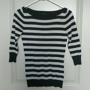 Striped boatneck 3/4 sleeve sweater Forever 21